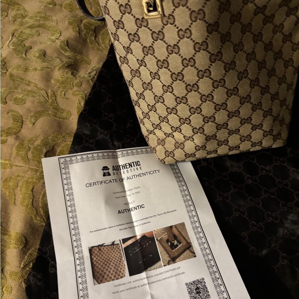 Gucci Beige and Brown GG Canvas Mini Tote with COA. - Picture 2 of 10